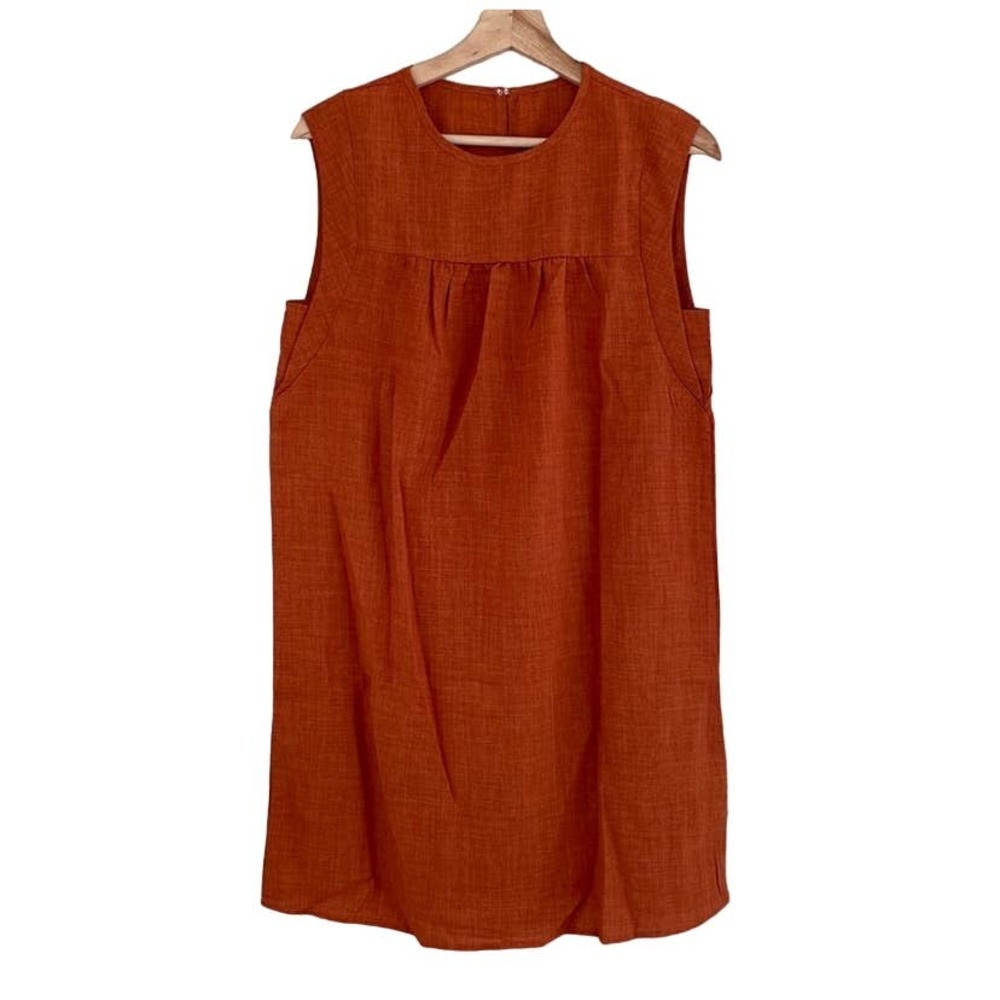 BOPOCO Sleeveless Mini Sheath Dress In Rust Sizse S/M‎ - Picture 6 of 6